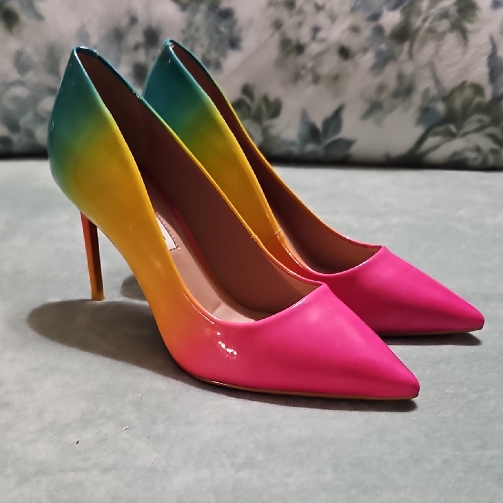 Chelsea & Violet Pink and Yellow Gradient Heels